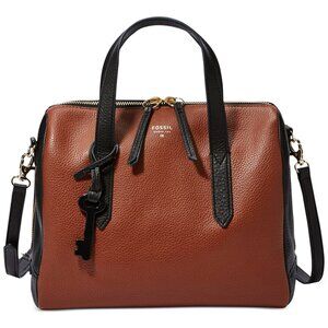 FOSSIL BROWN & BLACK SYDNEY SATCHEL